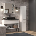 Bathroom cabinet NEL IV 31x30x174 cm  matt white
