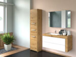 Topeshop S43 ARTISAN bathroom storage cabinet Oak