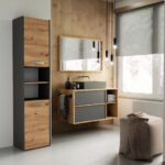 Topeshop S40 ANTRACYT/ARTISAN bathroom storage cabinet