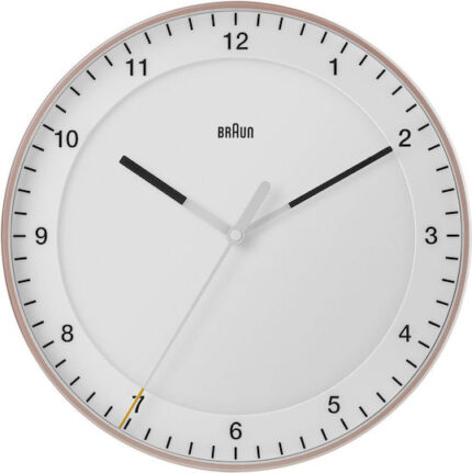 Braun BC 17 PW rosa/weiß Quarzwanduhr, analog