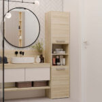 Topeshop S40 SONOMA bathroom storage cabinet Oak