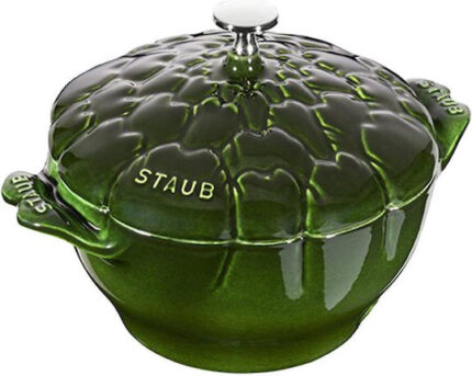 Staub La Cocotte 22cm Artichoke Cast Iron Dutch Oven Basil Green