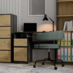ALMA CHEST OF DRAWERS  ANTHRACITE/ARTISAN OAK