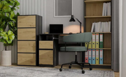 ALMA CHEST OF DRAWERS  ANTHRACITE/ARTISAN OAK