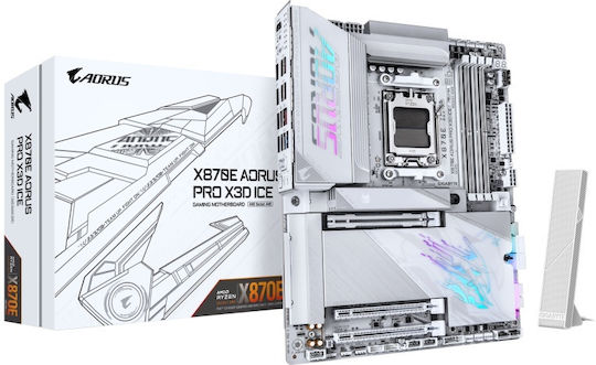 xlarge_20260806105742_gigabyte_x870e_aorus_pro_x3d_ice_motherboard_atx_me_amd_am5_socket.jpeg Gigabyte X870E AORUS PRO X3D ICE Motherboard ATX με AMD AM5 Socket - Image 1