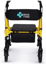 Four-wheel Rehabilitation Walker Marsylia  Yellow RF-617/Ż REHAFUND