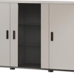 Cama SOHO chest of drawers 120x41x80 cashmere + black