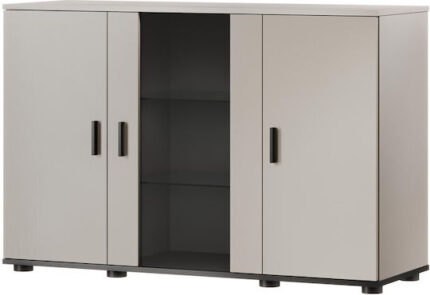 Cama SOHO chest of drawers 120x41x80 cashmere + black