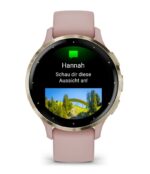 Garmin Venu 3S Stainless Steel 41mm Waterproof Smartwatch with Heart Rate Monitor (Soft Gold Stainless Steel Bezel with Dust Rose Case and Silicone Band) - Image 3