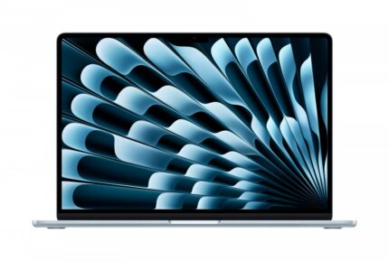 MacBook Air 15.3 cala: M5 10/10, 24GB, 1TB SSD, bez zasilacza - Błękitny