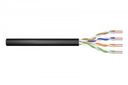 Digitus U/UTP Cat.5e (Gigabit) Καλώδιο Δικτύου Ethernet χωρίς ακροδέκτες 100m Μαύρο
