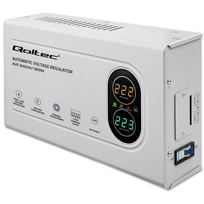 1032857_2163779.jpeg Qoltec Compact Σταθεροποιητής Τάσης 3000VA - Image 1