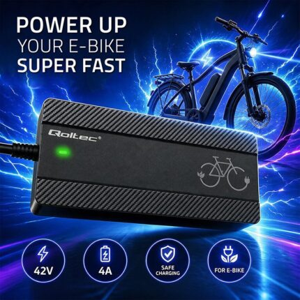 Qoltec Fast Charger Electric Bicycles Electric Scooters 36 V 42 V 4 A Bosch Plug + Power Cable