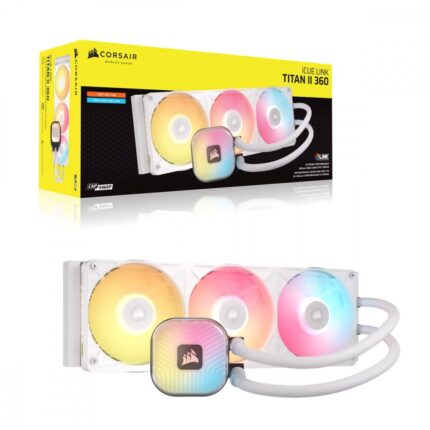 Corsair iCUE Link Titan II 360 RX RGB Υδρόψυξη AIO CPU με 3 Ανεμιστήρες 120mm Λευκή
