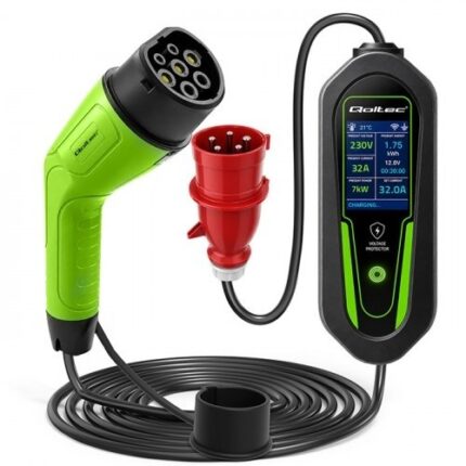 Qoltec Charger Electric Hybrid Cars 2-in-1 Type Adjustable 7 Kw 230 V Cee 32 A Wi-fi Tuya Sm
