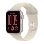 Apple Watch SE 3 Aluminium 40mm Αδιάβροχο με Παλμογράφο (Starlight Aluminium Case with Sand Sport Band - S/M)