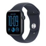 Apple Watch SE 3 Aluminium 40mm Αδιάβροχο με Παλμογράφο (Midnight Aluminium Case with Navy Blue Sport Band - M/L)