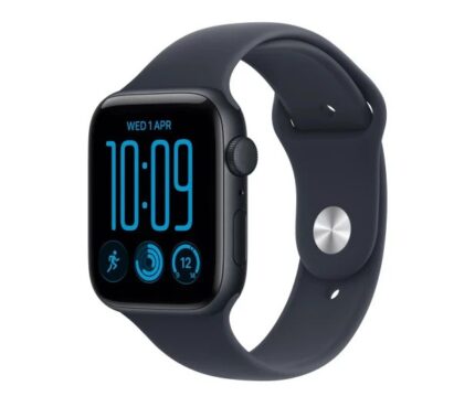 Apple Watch SE 3 Aluminium 40mm Αδιάβροχο με Παλμογράφο (Midnight Aluminium Case with Navy Blue Sport Band - M/L)