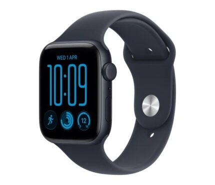 Apple Watch SE 3 Cellular Aluminium 44mm Αδιάβροχο με eSIM και Παλμογράφο (Midnight Aluminium Case with Navy Blue Sport Band - S/M)