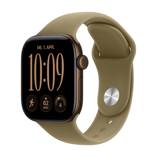 195951226194.png Watch Apple Watch Series 12 (2026) GPS 42mm Dark Bronze Aluminium Case with Olive Sport Band S/M - Dark Bronze - Image 1