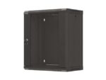 Szafa instalacyjna rack wisząca 19 cali 12U 540x350 czarna drzwi przeszklone (flat pack) - Image 10