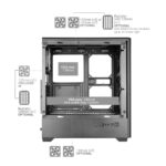 Tacens Mcquantum Gaming Midi Tower Κουτί Υπολογιστή με Πλαϊνό Παράθυρο Μαύρο - Image 9