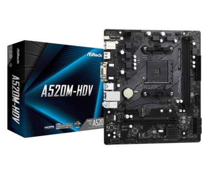 ASRock A520M-HDV Motherboard Micro ATX with AMD AM4 Socket