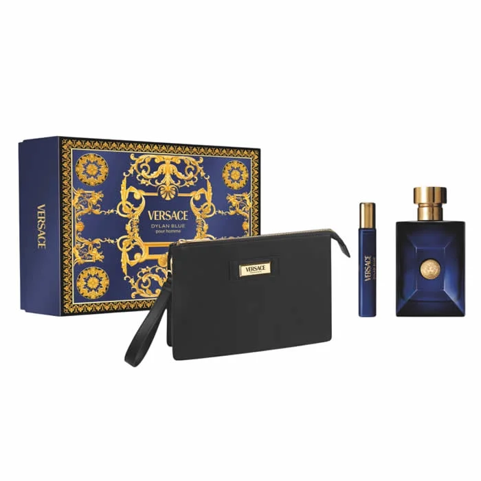 8011003919093.webp Versace Dylan Blue Pour Homme Eau De Toilette Spray 100ml Set 3 Pieces - Image 1