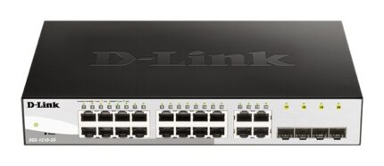 D-Link DGS-1210-20/E Managed L2 Switch with 20 Gigabit (1Gbps) Ethernet Ports and 4 SFP Ports