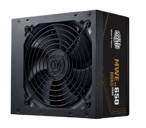 940545_1947523.jpeg CoolerMaster MWE 650 Bronze V3 650W Black Computer Power Supply Full Wired 80 Plus Bronze - Image 1
