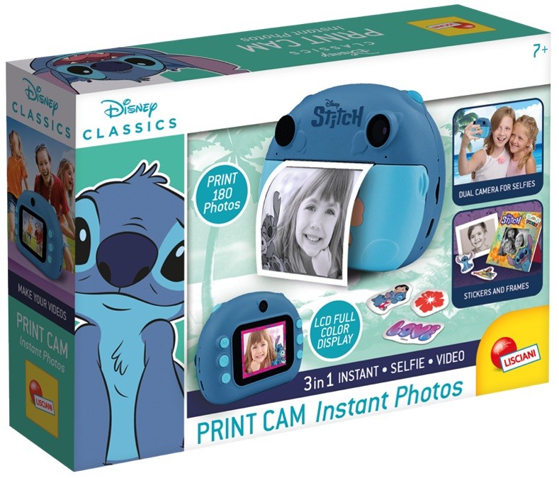 975020_2019254.jpeg Lisciani Giochi Stitch Children's Camera with Thermal Printing Optical Zoom 25x Blue - Image 1