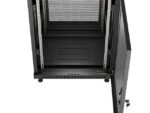 Szafa instalacyjna rack stojąca 19 cali 18U 600x600 drzwi perforowane LCD (Flat pack) czarna - Image 12