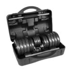 REBEL ACTIVE Adjustable dumbbells in a case 30 kg with a bar - Image 4