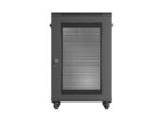 Szafa instalacyjna rack stojąca 19 cali 18U 600x600 drzwi perforowane LCD (Flat pack) czarna - Image 8