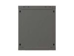 Szafa instalacyjna rack wisząca 19 cali 12U 540x350 czarna drzwi przeszklone (flat pack) - Image 4