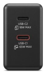 Lenovo GaN Charger with 2 USB-C Ports and USB-C - USB-C Cable 65W Black (40AW065BEU) - Image 2