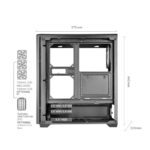 Tacens Mcquantum Gaming Midi Tower Κουτί Υπολογιστή με Πλαϊνό Παράθυρο Μαύρο - Image 10