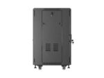Szafa instalacyjna rack stojąca 19 cali 18U 600x600 drzwi perforowane LCD (Flat pack) czarna - Image 4