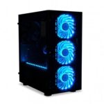 iBox Passion V4 Gaming Mini Tower Computer Case with Side Window and RGB Lighting Black - Image 2