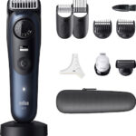 Braun BeardTrimmer 7 BT7540 beard trimmer Battery 40 2 cm Wet & Dry Black  Blue